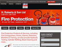 Tablet Screenshot of fireprotectionproducts.co.uk